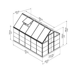 Serre Polycarbonate Hybride 5,4 m² – Culture Facile | CANOPIA