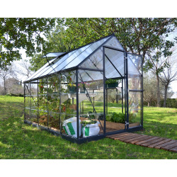 Serre Polycarbonate Hybride Grise 5,4 m² – Culture Facile | CANOPIA