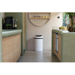 Poubelle Touch Bin blanche 60L – Design & Pratique | BRABANTIA