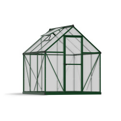 Serre polycarbonate Mythos verte 3,3 m² – Culture facile | CANOPIA