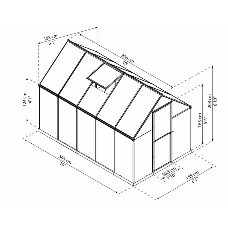 Serre Polycarbonate Mythos Grise 5,4 m² – Culture Facile | CANOPIA