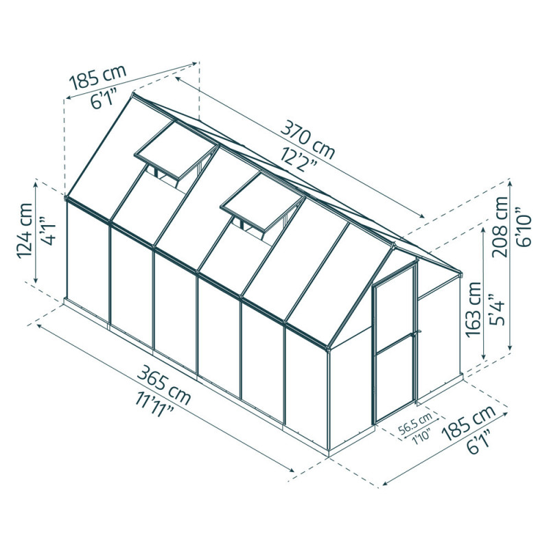 Serre Polycarbonate Mythos 6,6 m² – Culture Facile | CANOPIA