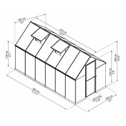 Serre Mythos Verte 6,6 m² – Culture Optimale | CANOPIA