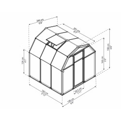 Serre polycarbonate Eco Grow 3,2 m² – Culture facile | CANOPIA