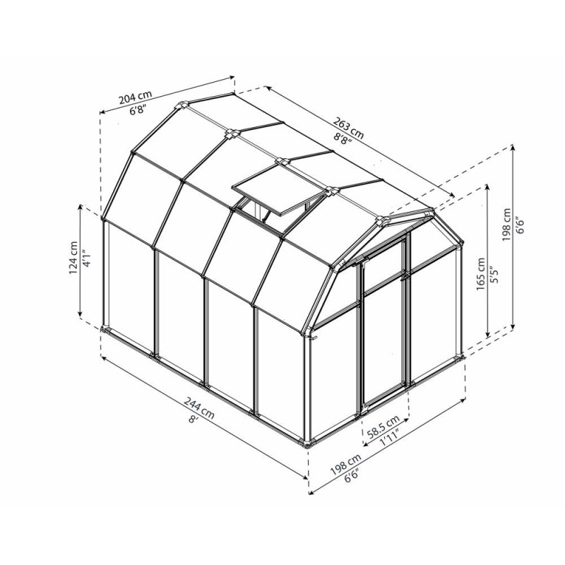 Serre polycarbonate Eco Grow 4,3 m² – Culture Facile | CANOPIA