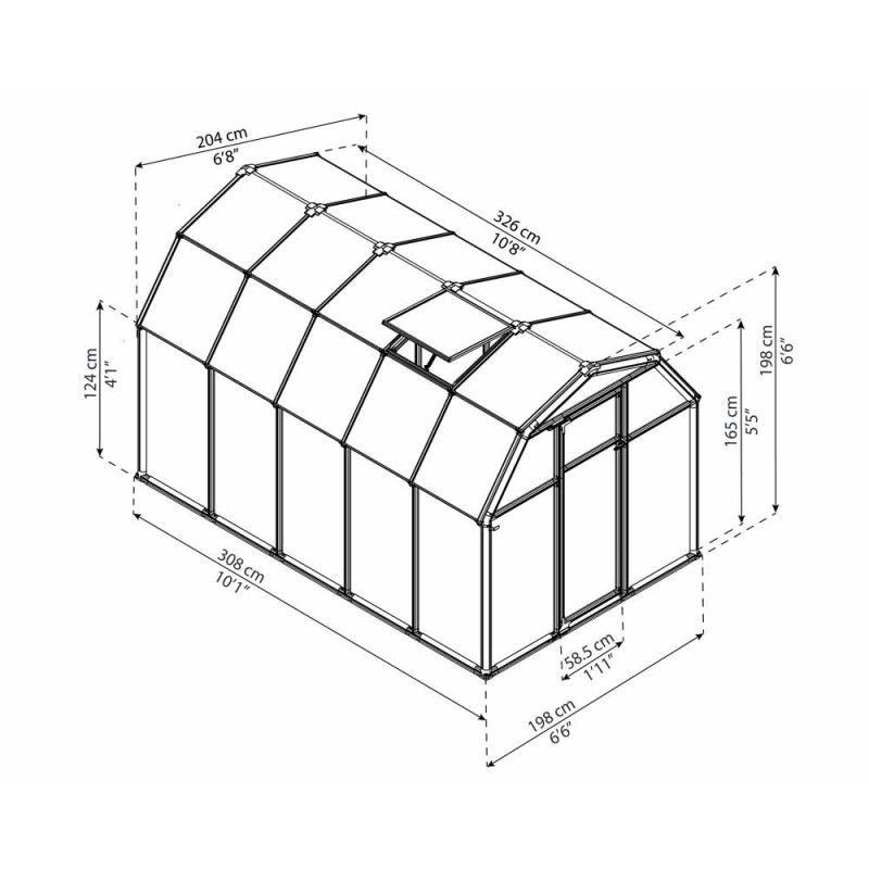 Serre polycarbonate Eco Grow 5,5 m² – Culture Facile | CANOPIA