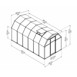Serre polycarbonate Eco Grow 6,6 m² – Culture Facile | CANOPIA