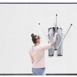 Séchoir Mural Pliable 4,5m – Gain de Place | BRABANTIA