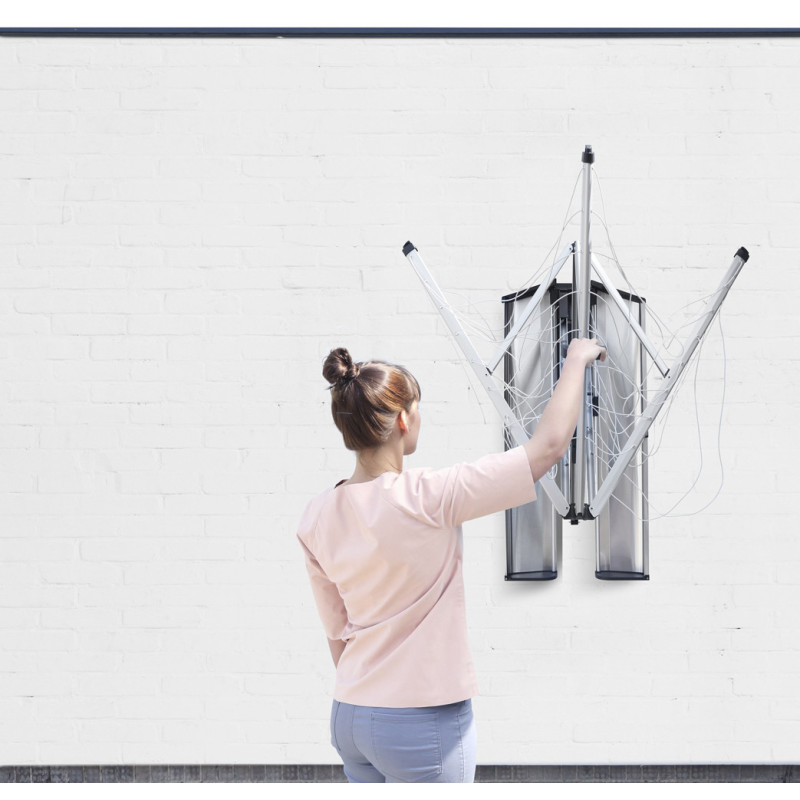 Séchoir Mural Pliable 4,5m – Gain de Place | BRABANTIA