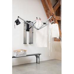 Séchoir Mural Pliable 4,5m – Gain de Place | BRABANTIA