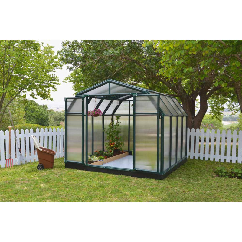 Serre en polycarbonate Hobby Gardener verte 6 m² CANOPIA