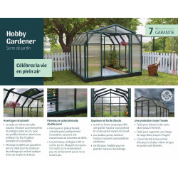 Serre en polycarbonate Hobby Gardener verte 12