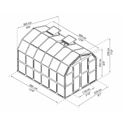 Serre en polycarbonate Grand Gardener verte 9 m² CANOPIA