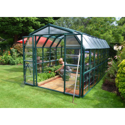 Serre en polycarbonate Grand Gardener verte 12 m² CANOPIA