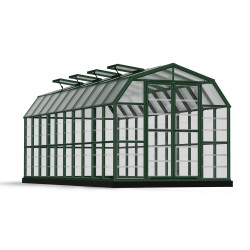 Serre en polycarbonate Grand Gardener verte 15 m² CANOPIA