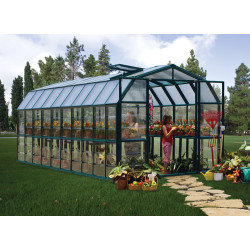 Serre en polycarbonate Grand Gardener verte 15 m² CANOPIA