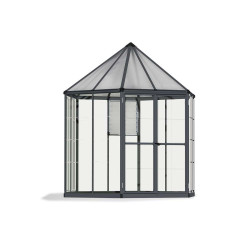 Serre en polycarbonate Oasis grise 5 m² CANOPIA