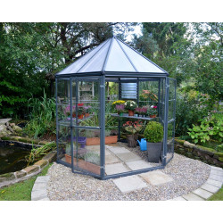 Serre en polycarbonate Oasis grise 5 m² CANOPIA