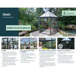 Serre en polycarbonate Oasis grise 5 m² CANOPIA