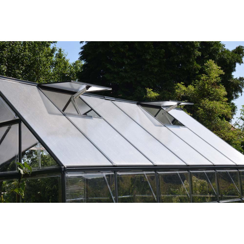 Orangerie en polycarbonate Victory gris foncé 10