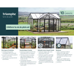 Orangerie en polycarbonate Triomphe noire 11