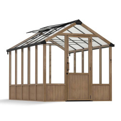 Serre en polycarbonate Natura bois de cèdre 7