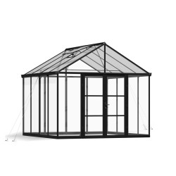 Serre en polycarbonate Aria noire 9 m² CANOPIA