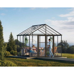 Serre en polycarbonate Aria noire 9 m² CANOPIA