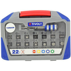 Set d'embouts de vissage Torsion 22 pièces TIVOLY