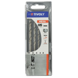 Set de forets HSS pour métaux Ø 2 - 6 mm 5 pièces TIVOLY
