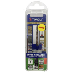 Foret fraiseur pour bois et métal Ø 3 mm TIVOLY