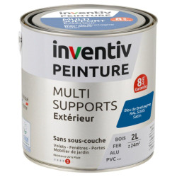 Peinture multi-supports bleu Bretagne satiné 2 L INVENTIV