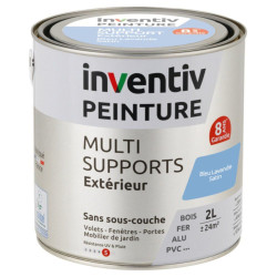 Peinture multi-supports bleu lavande satiné 2 L INVENTIV