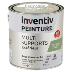 Peinture multi-supports vert Provence satiné 2 L INVENTIV