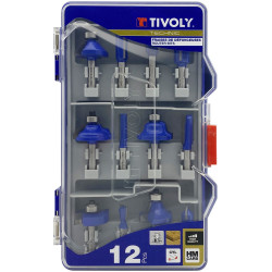Set de fraises à rainurer et à moulurer Ø 8 mm 12 pièces TIVOLY