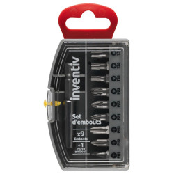 Set d'embouts de vissage avec porte-embout 10 pièces INVENTIV