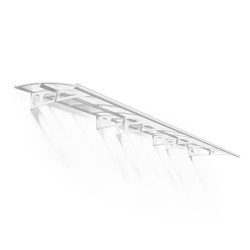 Marquise de porte Bordeaux blanche 670