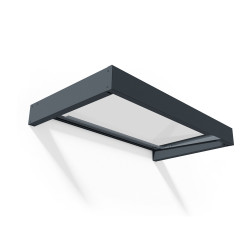 Marquise de porte Sophia gris foncé 160 x 95 cm CANOPIA