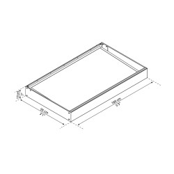 Marquise de porte Sophia gris foncé 160 x 95 cm CANOPIA