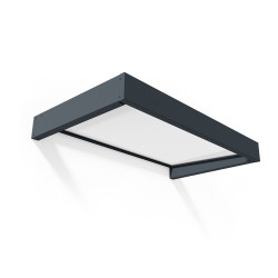 Marquise de porte Sophia gris foncé 160 x 95 cm CANOPIA