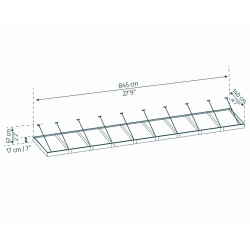 Marquise de porte Sophia XL gris foncé 845 x 140 cm CANOPIA