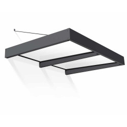 Marquise de porte Sophia XL gris foncé 190 x 140 cm CANOPIA