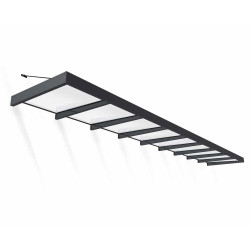 Marquise de porte Sophia XL gris foncé 850 x 140 cm CANOPIA