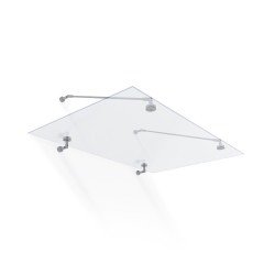 Marquise de porte Taurus argentée 140 x 90 cm CANOPIA