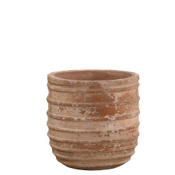 Pot en terre cuite Anterra côtelé Ø 25 x 26 cm