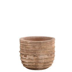 Pot en terre cuite Anterra côtelé Ø 25 x 20 cm