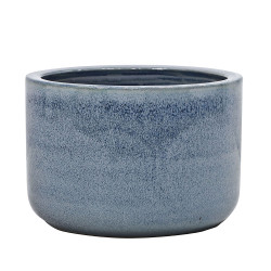 Pot en terre cuite Glazed bleu Ø 37