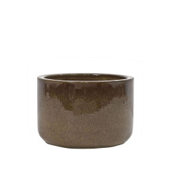 Pot en terre cuite Glazed brun Ø 24
