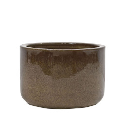 Pot en terre cuite Glazed brun Ø 30