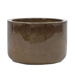 Pot en terre cuite Glazed brun Ø 37
